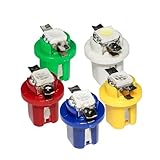 10Pcs T5 Bulbs Dashboard Light Car Light Instrument Gauge Bulbs Auto Interior Indicator Lamp (Color : Ice Blue)