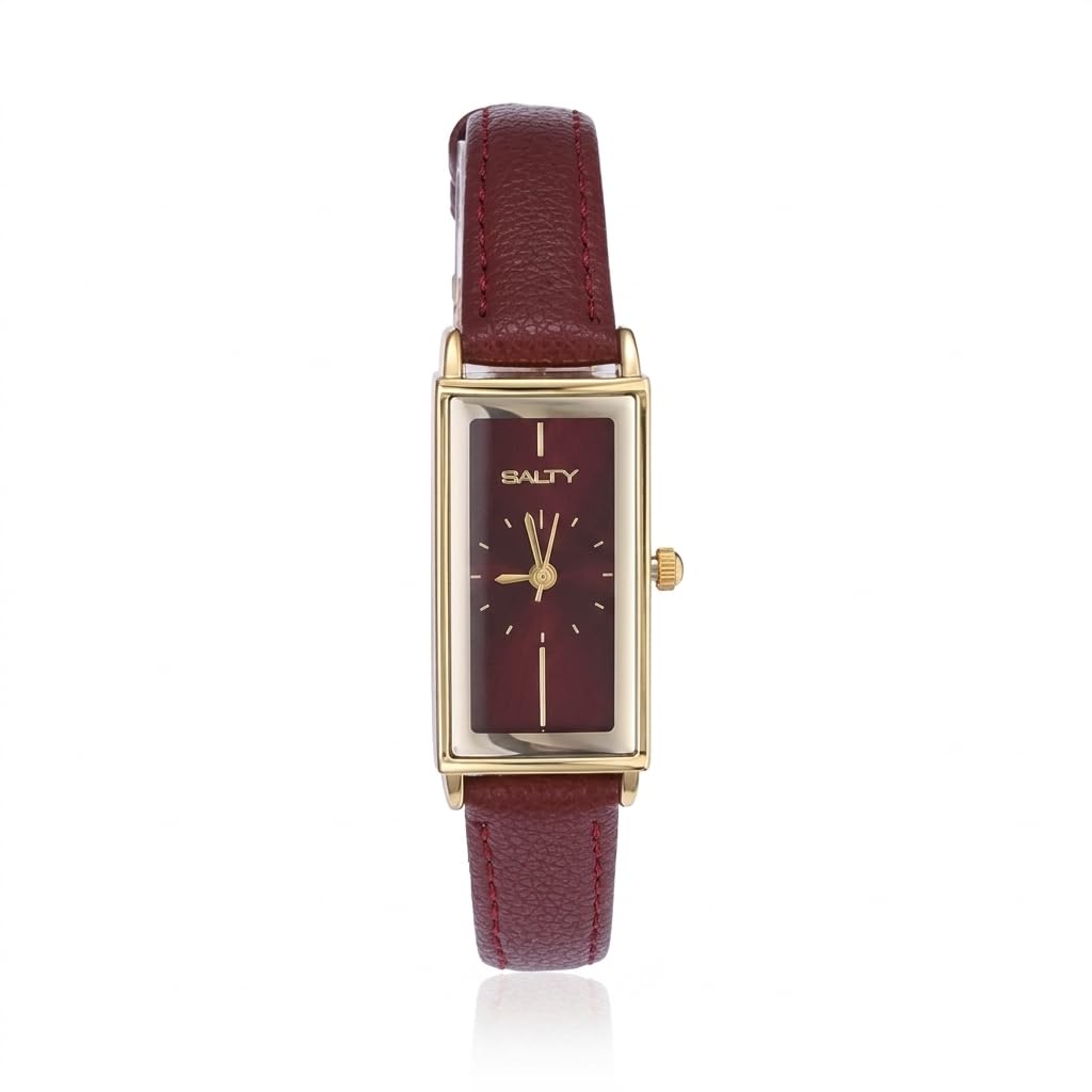 Wine Classic Leather Strap Analog Watch for Women & Girls | Adjustable Fancy Design | Latest Fashion Accessories for Girls | Minimal Watch | Stylish Women's Wrist Watch | Ideal for Gifting-image-36