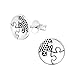 Laimons Damen-Ohrstecker Damenschmuck Puzzle oxidiert Sterling Silber 925