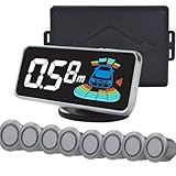 【Intuitive Anzeige】 Dieses Parkradar gibt nicht nur einen Warnton aus, sondern zeigt auch Entfernungsdaten an. Die Warntonwarnung wird häufiger, wenn sich die Entfernung nähert. Verhindern Sie künftige gefährliche und kostspielige Kollisionen.