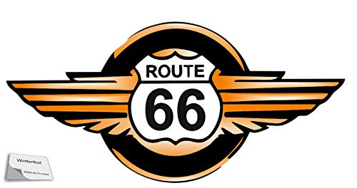 1 adesivo USA Route 66 Wings in diverse misure