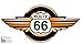 1 adesivo USA Route 66 Wings in diverse misure, adesivo americano (R20/2/6).