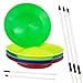 Juggle Dream Satz von 4 Drehteller Jonglierteller mit 4 teilbare Handstäbe Klassische Zirkusdrehteller für Kinder und Erwachsene Spinnplatten
