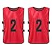 Karlak 12 PCS Adults Soccer Pinnies Quick Drying Football Team Jerseys Youth Sports Scrimmage Soccer Team Training Numbered Bibs Practice Sports Vest