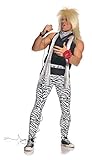 Underwraps Men's 80's Rocker, Zebra/Black, One Size
