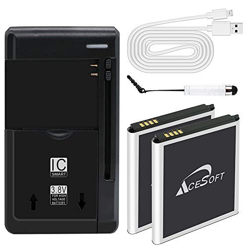 Boosting Lasting Capacity 2X 2750mAh Battery Universal USB/AC Desktop Charger Micro USB Data Sync Cable 3ft Cellphone Stylus Compatible with Samsung Galaxy Avant SM-G386T1 MetroPCS