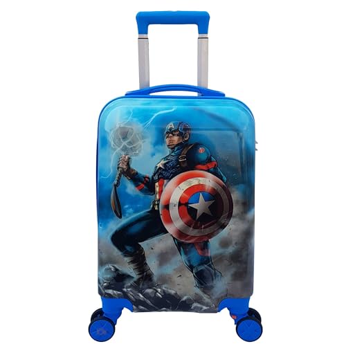 Image of JUNIOR JOE 20 Inch Kids Suitcase with 4 Wheel Travel Trolley Bag (4 Day Trip) (Sky blue-20inch)