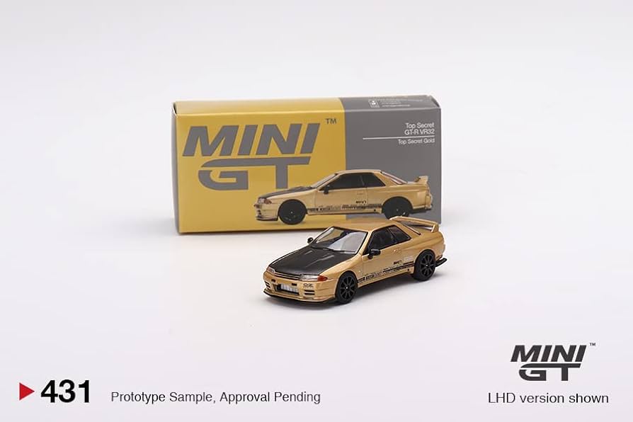 MINIGT　トップシークレット　NISSAN　GT-R R32 2台セット MiniGT Nissan Skyline GT-R Top Secret VR32 R32 Gold Chrome