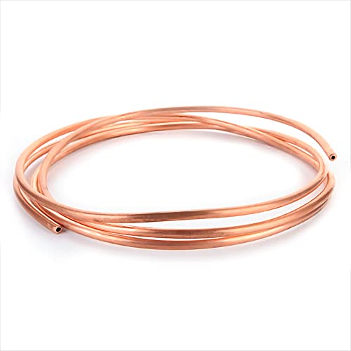 Zydiwo 2m Kupferspule Außendurchmesser 3mm Innendurchmesser 2mm Dicke 0,5mm Klimaanlagen-Kupferrohr Weichkupferrohr Kupferrohr für die Kältetechnik Cover