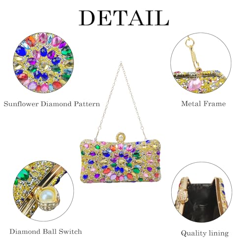 Image of Sparkly Women's Evening Clutch Purses Rhinestone Bag Luxury Handbags For Weddings Formal Prom Party