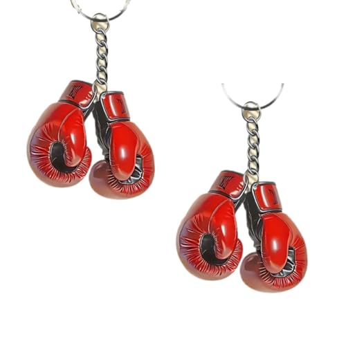 ASQzhuLIWing Boxhandschuhe Schlüsselanhänger Acryl Taschenzubehör Fitness Club Kampf personalisierter Geschenkanhänger Geeignet für Sportbegeisterte Geschenke Geburtstagsgeschenke