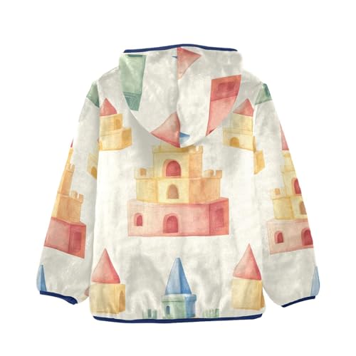 Toy Castle Girls Fleece Jacket Girls Fall Jacket Girls Zip Up Hoodie Girls Sherpa Jacket 2-10T2