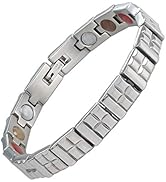 N+NITROLUBE Magnetic Bracelet for women Stainless Steel Therapy Bracelets Energy Balance Relieve ...