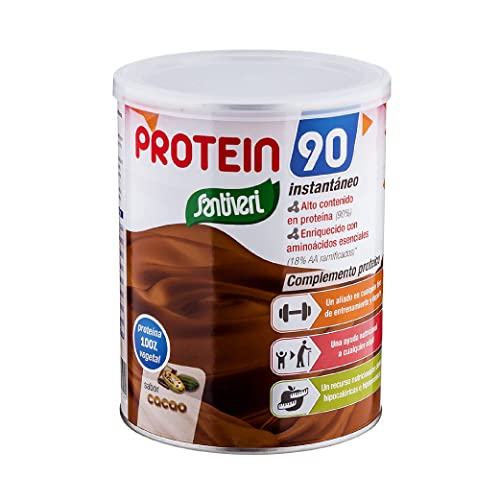 SANTIVERI – Protein-90 instantáneo cacao en polvo, alto contenido en proteína/bote 200 g a base...
