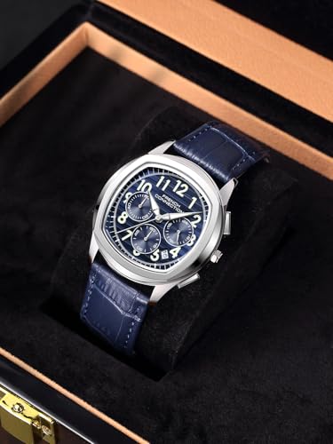 Image of French Connection Megachron | Chronograph Blue Dial | Blue Leather Strap | Watch for Men - FCD5UL