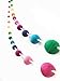 Misscrafts Felt Ball Garland 9.8 Feet 100% Wool Roving Pom Pom Garland 35 Balls 20mm Colorful for Baby Shower Grand Opening Party Festivals Room Decorations