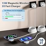 [Apple MFi Certified] Long Magnetic Wireless Charger for iPhone 17 16e, 10FT 2Pack Fast Charger for Apple MagSafe Charger, Wireless Mag-Safe Charging Pad for iPhone 17/17 Air/16 Pro Max/15/14/13/12 - Image 4
