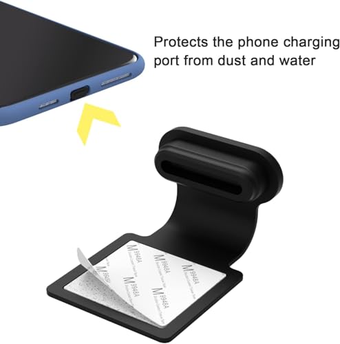 Image of MAK Type C Charging Port Adhesive Dust Protection Caps Dust Plugs Black (6Pc) with Dustproof Net Stickers for Speaker Mesh Combo (10S+10L), Free Forceps, Compatible with Mobile, Tablet (Combo)