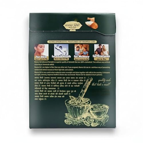 Afghani Almond Giri (Mamra Badam) Grade - Big Size Pouch of 250 g | Organic, Raw & Natural | High-Protein Healthy Snacks Dry Fruits