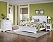Home Styles Naples White Queen Bed, Night Stand and Chest with Head and Footboard, Drawers, and Open Storage Area