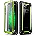 i-Blason Ares Full-Body Rugged Clear Bumper Case with Built-in Screen Protector for Samsung Galaxy S8+ Plus 2017 Release, Black/Green