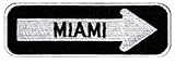 One Way Sign Miami Florida Embroidered Patch Iron-On Highway Road Biker