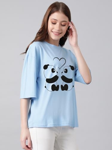 Image of KOTTY Women's Graphic Printed T-Shirt - Soft Cotton Blend Tee for Everyday Style