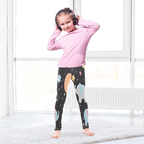 Toddler Girls Leggings Printed Yoga Pants Leggings Elephant Balloon Star for Kids4