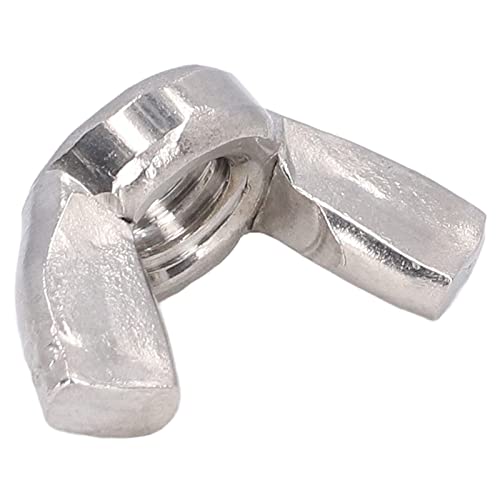 Flügelmuttern, 50 Stück 304 Edelstahl Flügelmuttern Befestigungsteile Schmetterlingsmutter Schrauben Handdrehung Ohr Flügelmuttern Anziehen(M6)