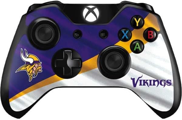 Skinit Decal Gaming Skin Compatible with Xbox One Controller - Officially Licensed NFL Minnesota Vikings Design