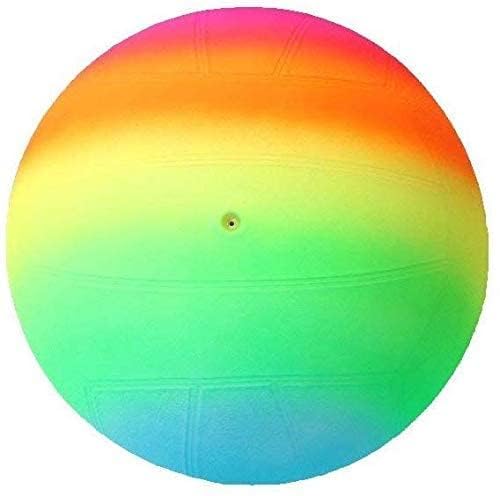 Image of Rainbow Neon Rubber Balls for Kids, Pack of 3 | Basketball, Soccer & Star, Colourful Gradient Design, Outdoor Play, Inflatable Toy Balls, Ages 3+