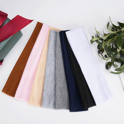 Image of 8 Pack Headbands for Women, Elastic Soft Hair Bands Non Slip Women's Fashion Headbands for Daily Workout Yoga Running