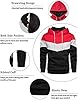 MANLUODANNI Men's Hoodies Pullover Hooded Sweatshirt Patchwork Top Casual Hoody with Pocket Red XXL #3