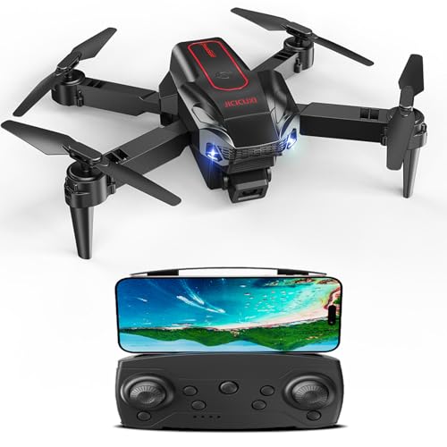 Drone con Telecamera 1080P, Mini Drone Pieghevole per Bambini e Principianti, Volo Stabile con...