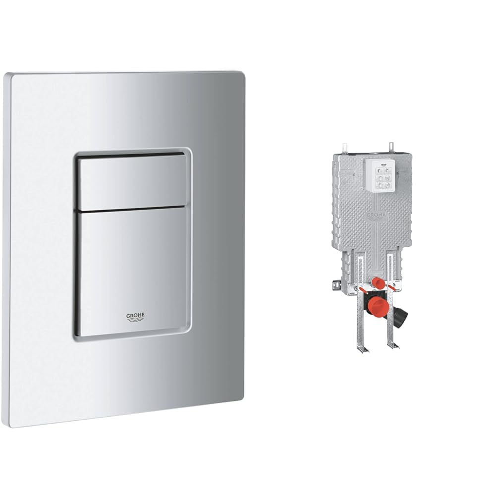 Grohe Gömme Rezervuar Kumanda Paneli ABS + Uniset 13 cm Gömme Pnömatik Rezervuar Seti