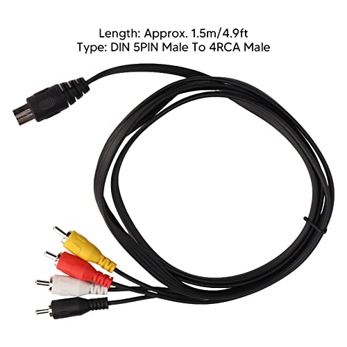 Cable DIN 5 pines macho a macho 1.5m miniatura 5