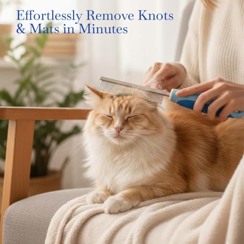 Image of Pets Empire 3-in-1 Dog & Cat Grooming Combo - Self-Cleaning Slicker Brush, Silicone Bath Brush & 200ml Anti-Tick Shampoo | Pet Grooming Kit for All Breeds