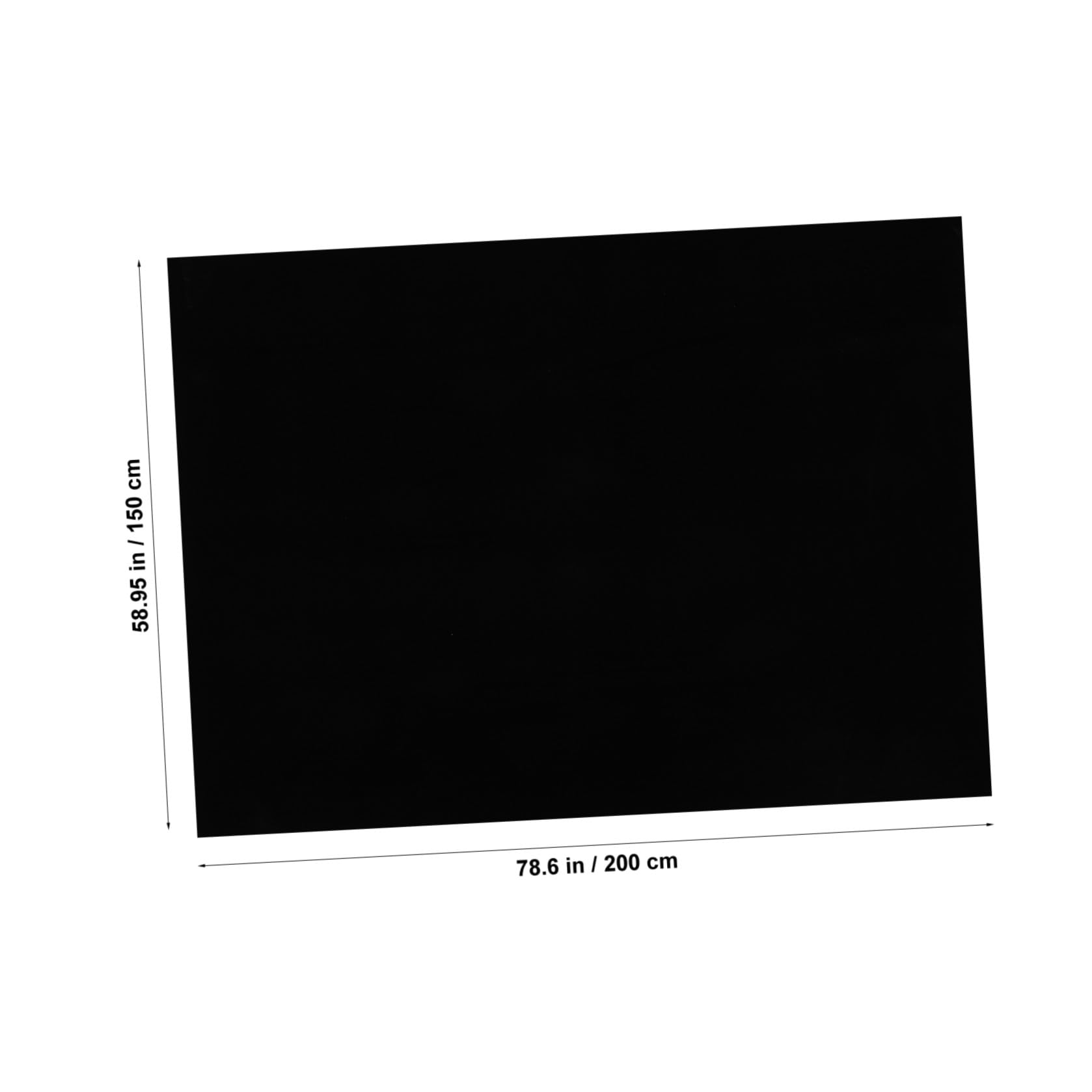 TEHAUX Sfondo da e Floccato Resistente Nero Fotografico Facile Ripristinare per 200x150 Cm Riprese Video e Scatti Fotografici Professionali