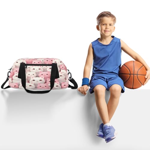 Pet Cat Kids Duffle Bag Boys Girls Small Sport Dance Gym Bag for Overnight Travel Weekender Carry On2