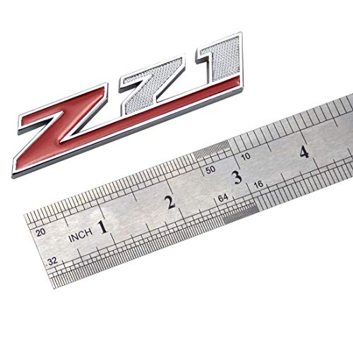 Image of Aimoll 2pcs Grille (Small) Z71 Emblem Badge Replacement for Gm Chevrolet Silverado 2500hd 3500hd Sierra Tahoe (Chrome Red)