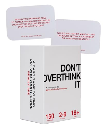 Dont Overthink It Conversation Card Game by Were Not Really Strangers