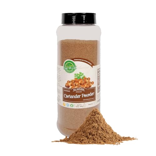 Eat Well Ground Coriander Powder 15 oz, Bulk Traditional Ground Coriander Cilantro Seeds in Shaker Bottle, Gourmet Spices Seasonings, Pure Spice Ingredients for Cooking, Large Turkish Herbs Spice Mix Eat Well Ground Coriander Powder 15 oz, Bulk Traditional Ground Coriander Cilantro Seeds in Shaker Bottle, Gourmet Spices Seasonings, Pure Spice Ingredients for Cooking, Large Turkish Herbs Spice Mix