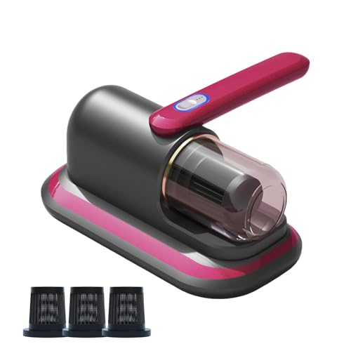 Aspiradora para colchones - Eliminador de chinches de alta succión, esterilizador con luz ultravioleta | Limpiador profundo de tapicerías, eliminador de ácaros recargable para sofás y almohadas