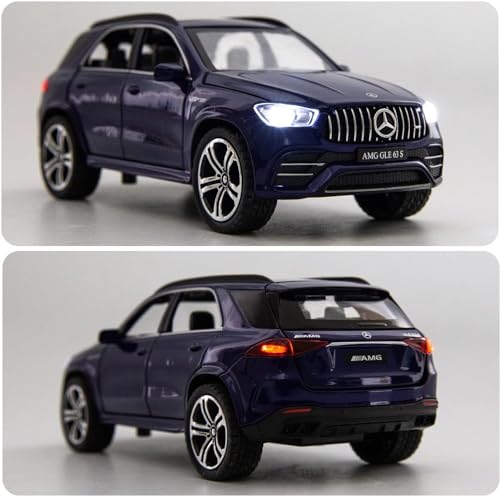 Image of 1 /32 Scale Benz AMG GLE 63S SUV Toy Car, Alloy Diecast Collectible Pull Back Car Model with Light and Sound Toy Vehicles for Adults Boys Girls Gift Toy (Blue)