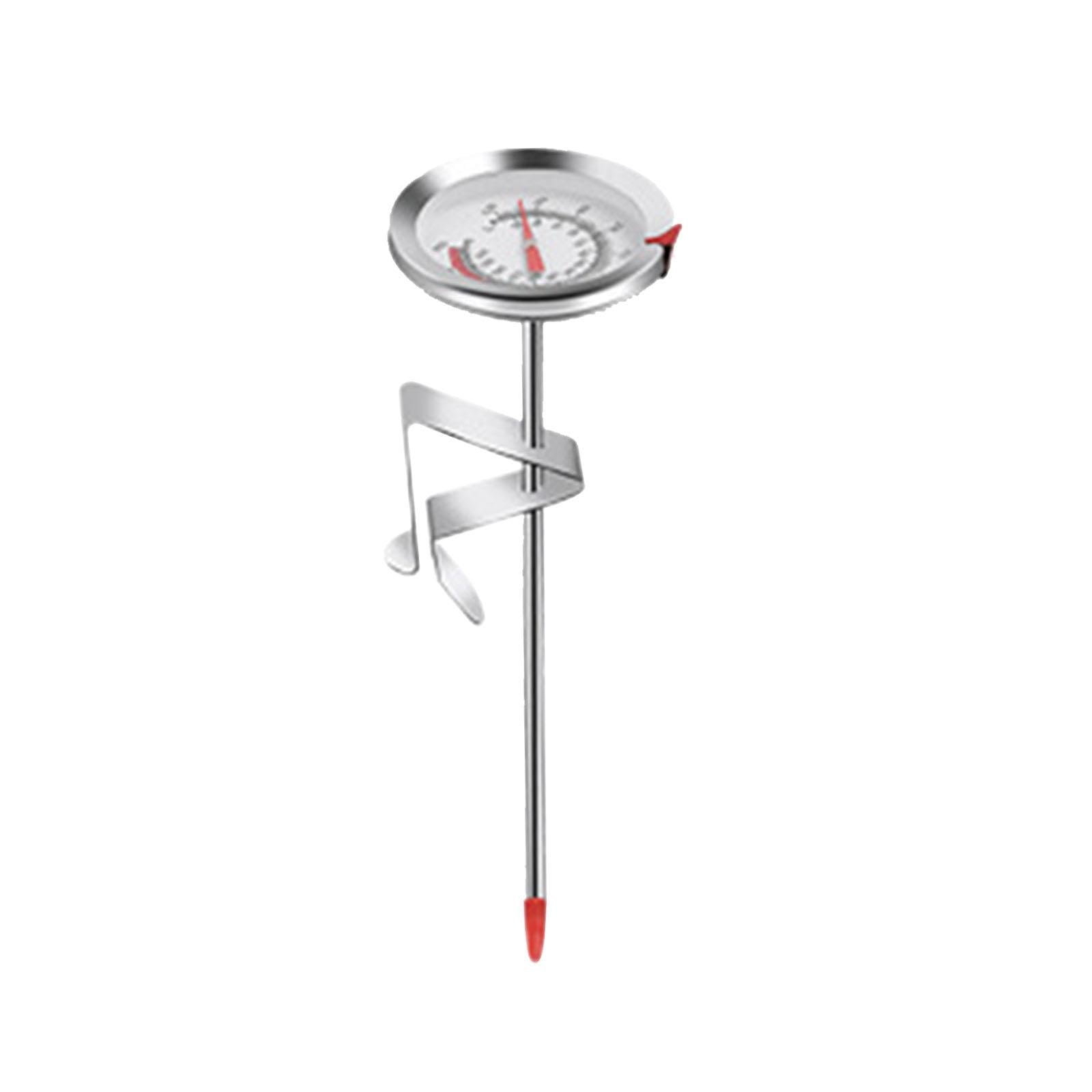 Colcolo Fritteusenthermometer, Süßigkeitenthermometer aus Edelstahl mit Topfclip, einfach zu bedienendes digitales Lebensmittelthermometer, praktisch für die