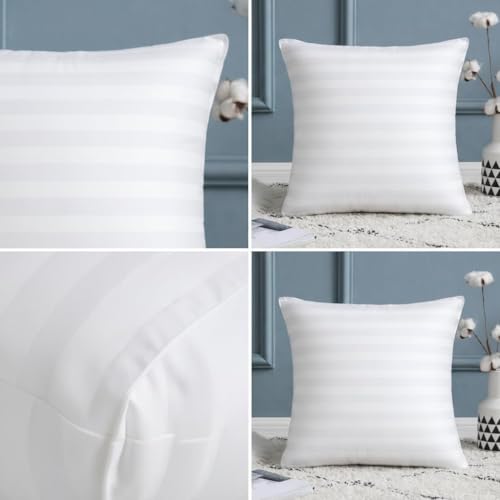 Wakewell Sofa Cushions, Microfibre, 16x16 Inches, White, Pack of 3 - Image 4