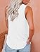 JAWINT Women's Casual Tank Tops Summer Crewneck Sleeveless Tunic Flowy Loose Shirts White