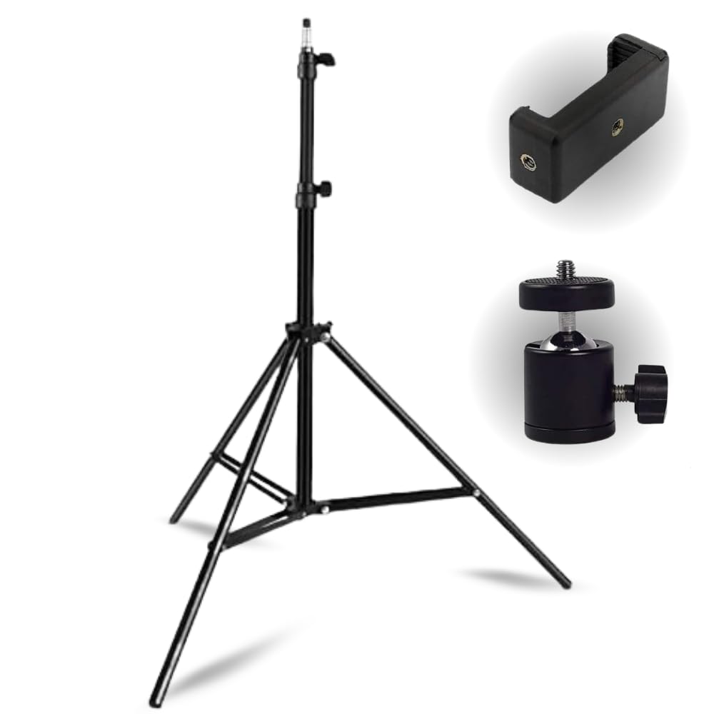 Maizic Smarthome 7 Feet Big Tripod Stand for Mobile and Camera Adjustable with Two Side 360 Clip Holder Photo/Video Shoot, Instagram Reels/YouTube Videos (B09V2JRKLT) Amazon Price History, Amazon Price Tracker