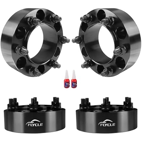 FLYCLE 6x5.5 Hubcentric Wheel Spacers 2 inch for 1995-2023 Tacoma 1989-2024 4Runner, 6x139.7mm Wheel Spacer with 12x1.5 Studs 106mm Bore for Tundra FJ Cruiser Fortuner Sequoia GX460 GX470 Cover