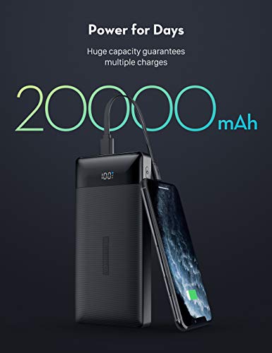 image for RAVPower Portable Charger 20000mAh PD 3.0 Power Bank QC 3.0 18W USB C 